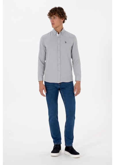 U.s. Polo Assn. Erkek Gri Gömlek Desenli 50316644-vr024 Gri