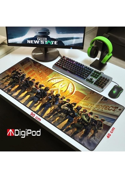 Digipod Gaming Mousepad Oyuncu Mouse Pad 90x40 Xxl Büyük Oyuncu Mousepad Kaymaz Taban 4mm Sped Kumass