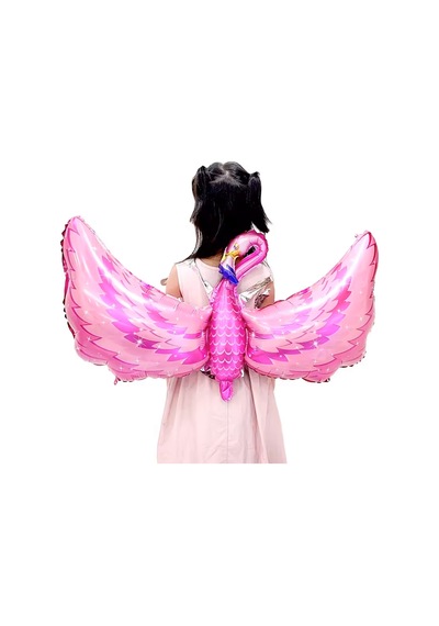 Kanatlı Flamingo Folyo Balon 96x51 Cm