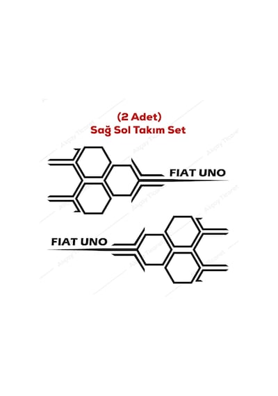 Uno Bal Peteği Sticker Uno Sticker Fiat Uno Oto Sticker Uno Araç