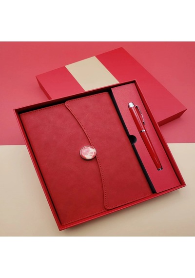 Şık Çizgili Defter Ve Metal Kalem Seti 21x15 Cm Hediye Diger