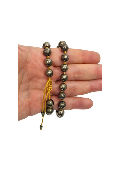 8 Mm Pirit Taşı Bileklik Makrome Ayarlı 525-2 Altın