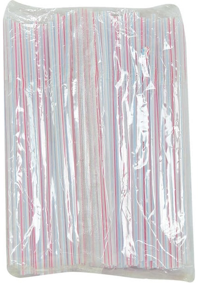 Körüklü Çizgili Pipet Ayran Kola Meşrubat Pipeti 22 Cm Renk 150 Adet Paket Kırmızı