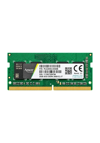 Apacer 2gb Ddr4 2400mhz Cl17 So-dımm 76.a305g.d330b Notebook Laptop Ram