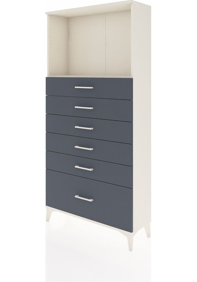 Arges Dolap Tek Raflı 6 Çekmeceli 88x30x182 Aytaşı-antrasit Aytaşı Arges Dolap Tek Raflı 6 Çekmeceli 88x30x182 Aytaşı-antrasit Aytaşı