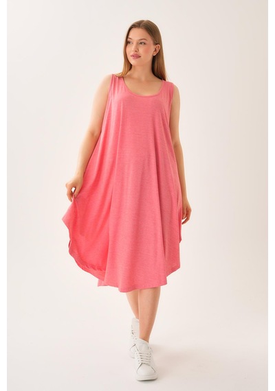 Alexandergardi Asimetrik Kesim Kolsuz Elbise B23-00114 Pembe
