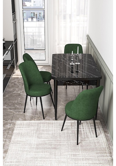 Canisa Kor Serisi 70x114 Açılabilir Mutfak Masası Takımı Siyah Mermer Desen Masa 4 Haki Yeşil Sandalye Masa Siyah Mermer Desen Sandalye Haki Canisa Kor Serisi 70x114 Açılabilir Mutfak Masası Takımı Siyah Mermer Desen Masa 4 Haki Yeşil Sandalye Masa Siyah Mermer Desen Sandalye Haki