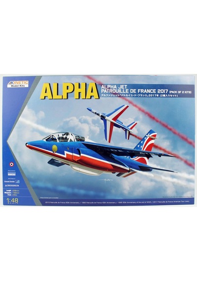 Kinetic K48064 1/48 Ölçek, Alpha Jet Patrouille De France 2017 2-in-1 Savaş Uçağı, Plastik Model Kiti-56339