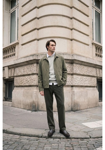 Defacto Erkek Pamuklu Smart-casual Pantolon G1076ax26spkh244 Haki-kh244