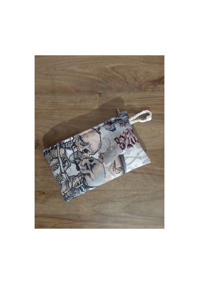 Faiyrcore Aesthetic Skull And Last Kiss Desenli Tasarım Bez Kalemlik-cüzdan Diğer