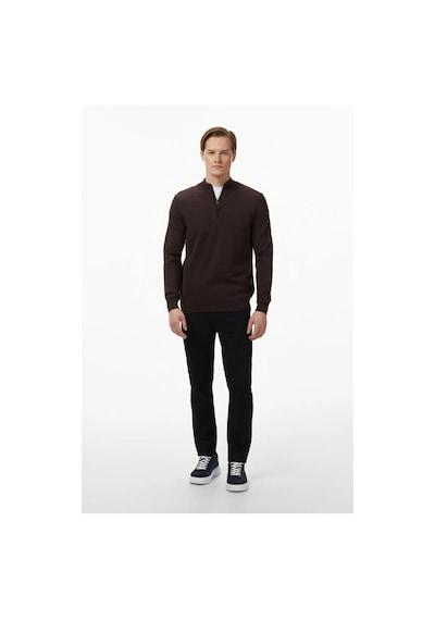 Nautica Erkek Kahverengi Classic Fit Kazak-12048 Kahverengi