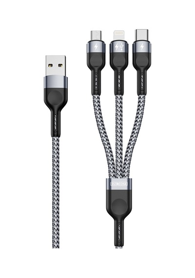 Duzzona A3 3in1 Type-C + Lightning + Micro USB Hızlı Şarj Kablosu