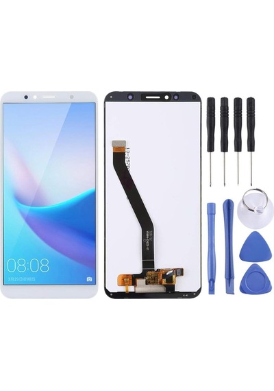Huawei Uyumlu Y6 2018 Lcd Ekran Dokunmatik Beyaz