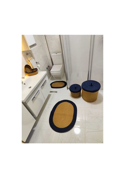 Jüt Hasır 6 Lı Banyo Paspas Takımı Bohem Tarzı Paspas:50x80/ 40x60 /çamaşır Sepet 40x36 ,25x25 Hasır Kırçılmavi Hasır Kırçılmavi Jüt Hasır 6 Lı Banyo Paspas Takımı Bohem Tarzı Paspas:50x80/ 40x60 /çamaşır Sepet 40x36 ,25x25 Hasır Kırçılmavi Hasır Kırçılmavi
