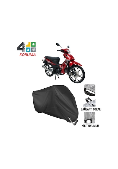 Mondial 125 Sfs Motosiklet Branda (Kilit Uyumlu - Siyah