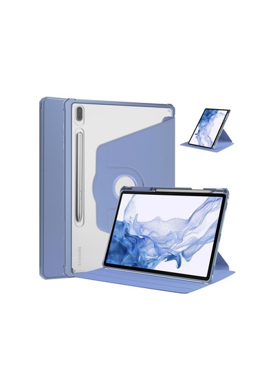 Samsung Uyumlu Galaxy Tab S7 Fe Lte T737 T736 T733 T730 Kılıf Termik Kalem Bölmeli Dönebilen Standlı Kılıf