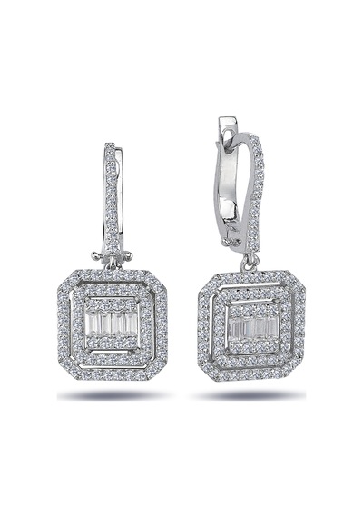 Lova 1,03 Karat Baget Pırlanta Küpe - 3030054