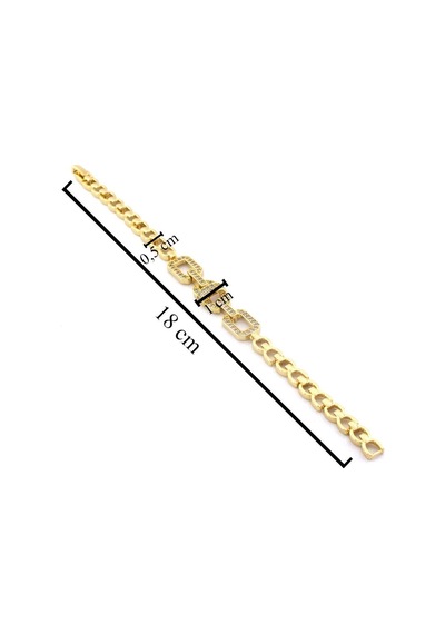 Vilin Gold Taşlı Büyük Halka Zincir Bileklik Statement Koleksiyonu Xuping Altın Kaplama Sarı