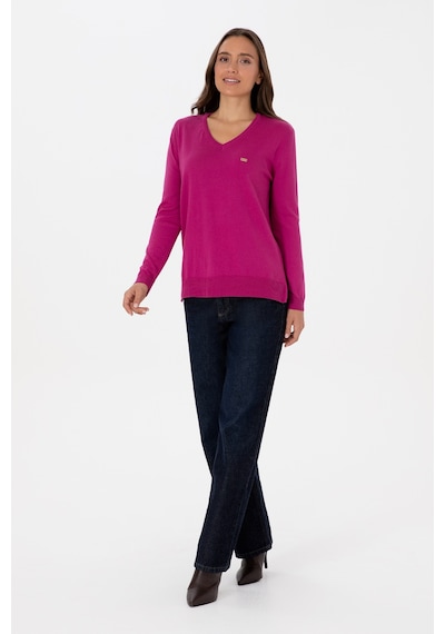 U.s. Polo Assn. Kadın Kazak /triko 50313598-vr252 Fusya Melanj
