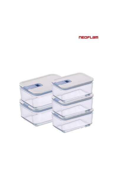 Neoflam Perfect Seal Cam Saklama Seti 5 Parça