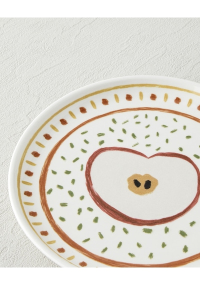 English Home Fruity Seramik 4'lü Pasta Seti 20 Cm Renkli Çok Renkli