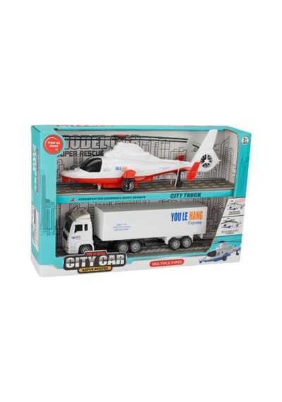 City Car Helikopter Ve Kamyon İkili Araç Seti