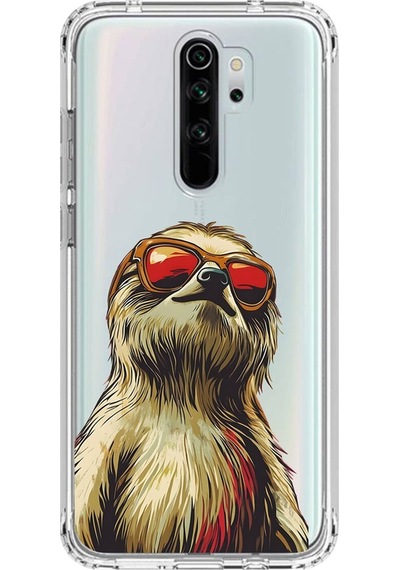Xiaomi Redmi Note 8 Pro Uyumlu Şeffaf Kılıf Cool Tembel Tasarımlı