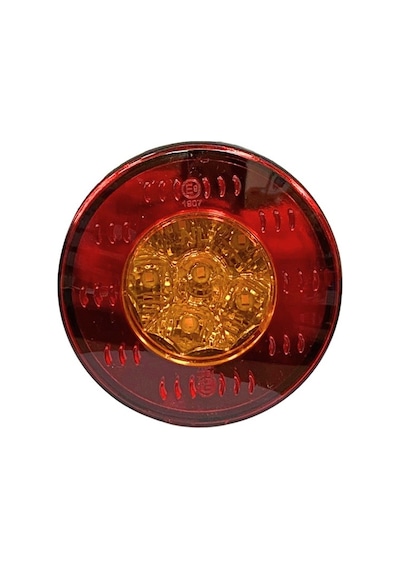 24v Sinyal Lambası Reflektörlü Sarı 6 Ledli Yuvarlak 98 Mm