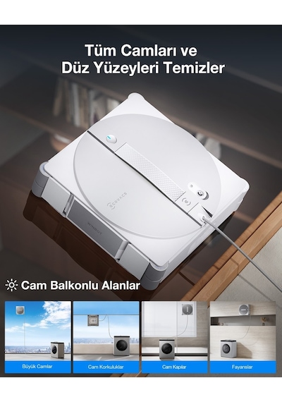 Ecovacs Winbot W3 Cam Temizleme Robotu Gri