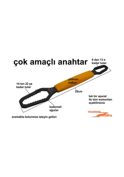 ÇOK AMAÇLI 6-22 KOMBİNE ANAHTAR TAMİR ANAHTARI AÇIK AĞIZ