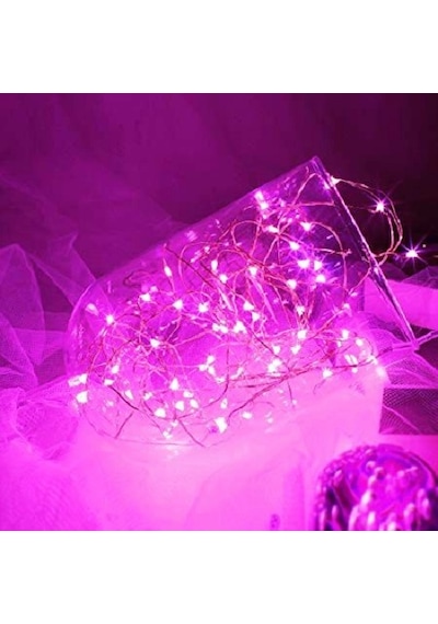 2 METRE PEMBE PİLLİ LED IŞIK PEMBE LED IŞIK PEMBE YILBAŞI AĞACI IŞIĞI PEMBE NOEL IŞIĞI PİNK CHRİSTMAS LED LİGHT PARLAK PERİ LED IŞIK Pembe