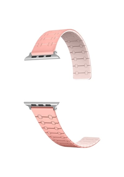 Apple Uyumlu  Watch 10 Serisi 46mm Redclick Krd-111 Çizgili Desenli Silikon Kordon