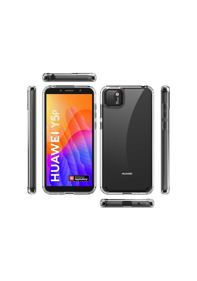 Huawei Y5P Kılıf Zore Coss Şeffaf Sert Silikon Kılıf Renksiz