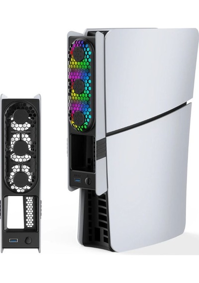 Ps5 Slim Ve Pro Uyumlu Rgb Li Soğutucu Fan Jys-p5228