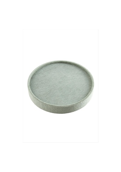 Yuvarlak - 576 - Ahşap Anfora Kumaş Piercing Küpelik 20 Cm - Csmo-tex - Koyu Gri