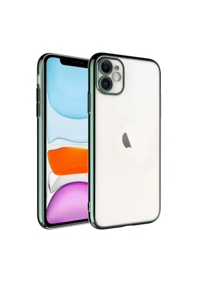 Apple Uyumlu iPhone 11 Kılıf Sert Pc Renkli Çerçeveli Zore Riksos Kapak