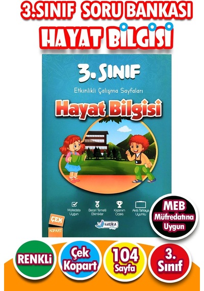3.sınıf Hayat Bilgisi - Etkinlikli Çalışma Ve Soru Bankası Kitabı