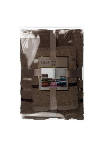Banyo Havlu Seti 4 Lü Bale Premium - 70x140cm X2 / 50x90cm X2 Kahverengi