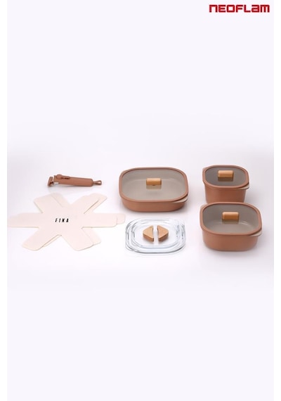 Neoflam Fika Comfort Terracota Tencere Ve Tava Seti