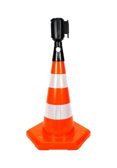 5 Adet Pvc Trafik Konisi 50 Cm Reflektifli 6 Kenar Trafik Dubası Seti-3550