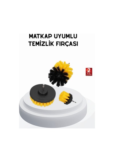 3 Lü Matkap Temizlik Fırçası Seti Banyo Mutfak Ve Araç Jantı İçin Etkili Cn