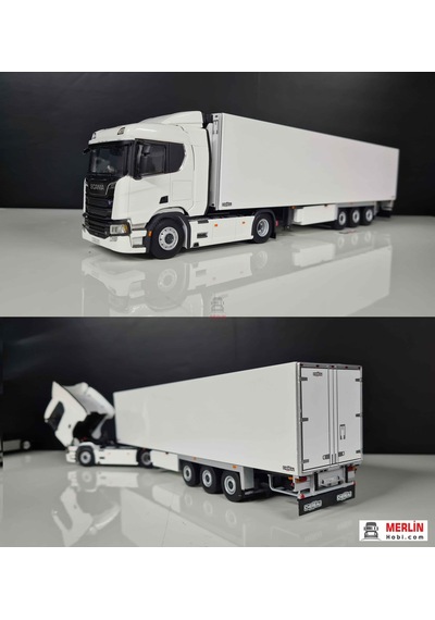 1/50 Scania Nextgen R730 4x2 Beyaz + Frigo Soğutuculu Trailer