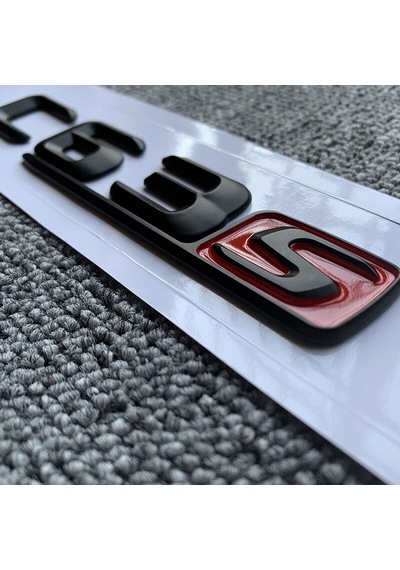 Mercedes C63s Piano Black Kırmızı Bagaj Yazısı Arması Logosu 3m 3d Abs