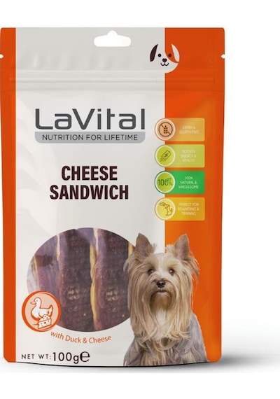 Lavital Ördek Etli Ve Peynirli Köpek Ödülü 100 Gr