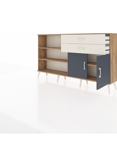 Arges Konsol 3 Raflı 2 Çekmeceli 2 Kapaklı 176x30x99 Çam-antrasit/aytaşı Antrasıt/aytası - Atlas Çam Arges Konsol 3 Raflı 2 Çekmeceli 2 Kapaklı 176x30x99 Çam-antrasit/aytaşı Antrasıt/aytası - Atlas Çam
