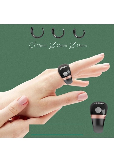 Titreşimli Akıllı Zikir Yüzüğü Led Ekranlı Dijital Tesbih & Otomatik Tur Sayacı Rose Gold