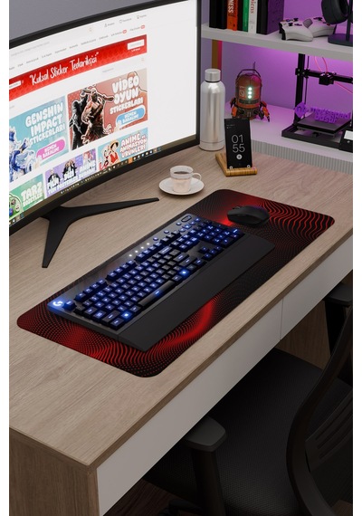 Noktalar Kaymaz Dikişli Kauçuk Oyuncu Mousepad V1 - 70x30 Xl Gaming Mouse Pad Fare Altlığı