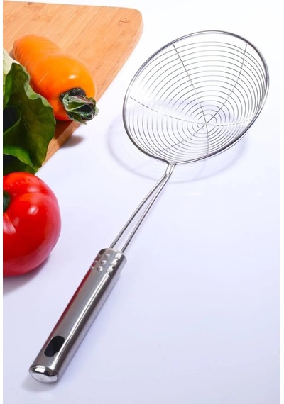 Bev Kitchen Çelik Paslanmaz Yağ Kevgiri 33 Cm Gri Diğer
