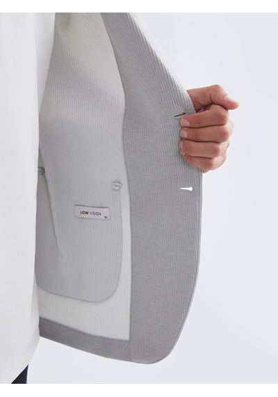 Lcw Vision Gri Dar Kalıp Erkek Blazer Ceket