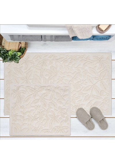 Soft Mosir 2'li Banyo Paspası - Gri - 60x100 Cm + 50x60 Cm Renkli